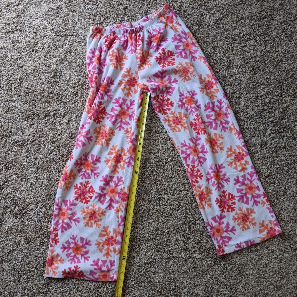 Fleece Snowflake Drawstring Lounge Pants